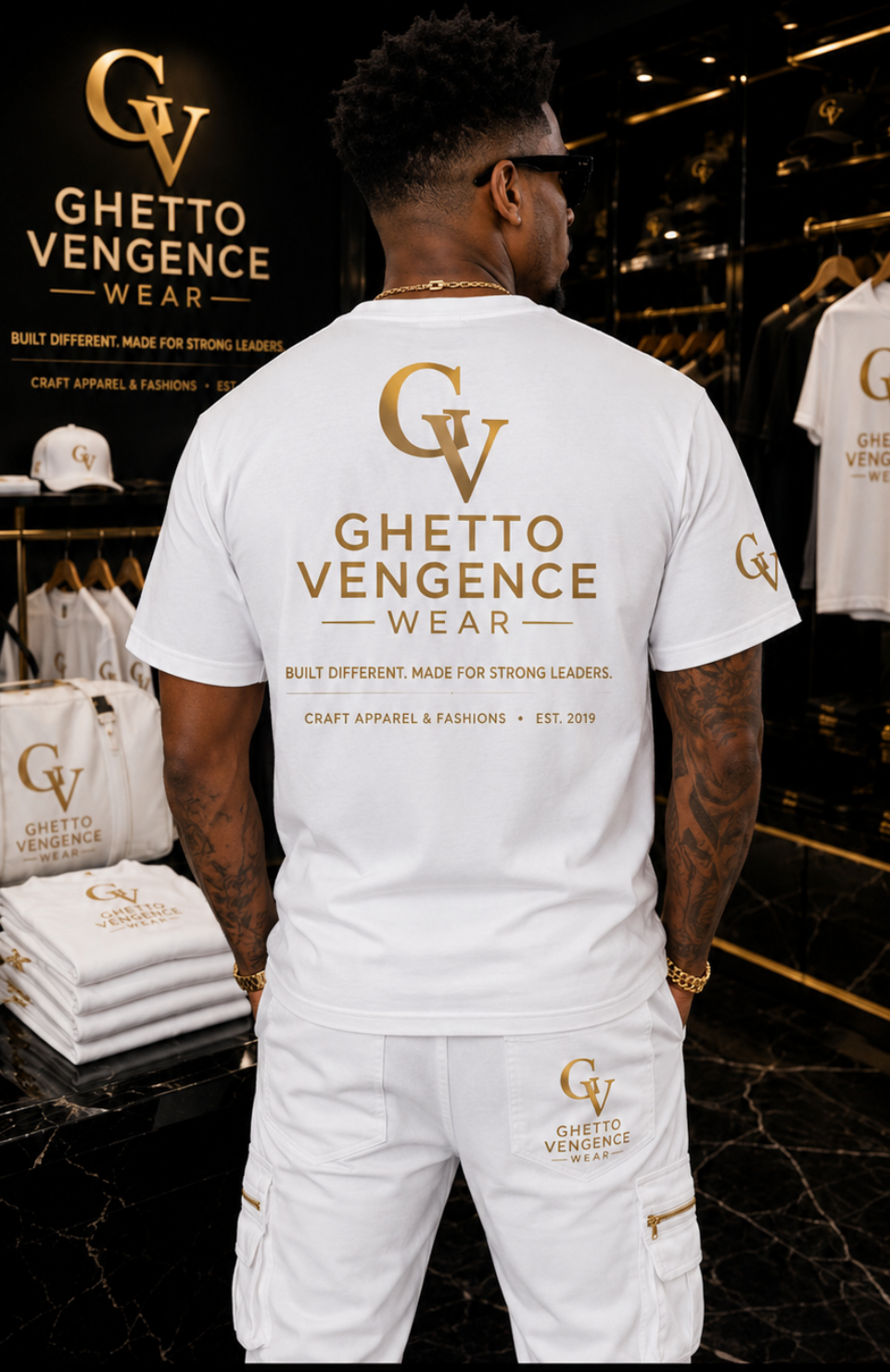 Ghetto Vengence Wear Diagonal 1 Designer Shirt