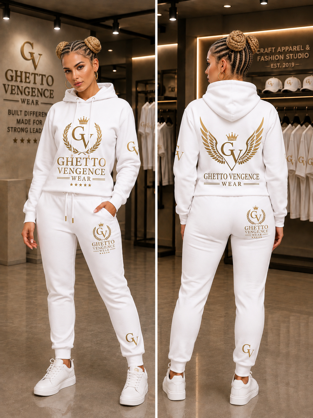 Women Ghetto Vengence Wear Diagonal