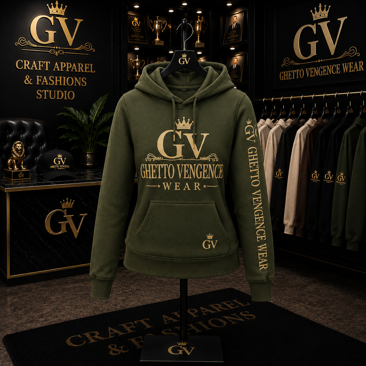 Ghetto Vengence Wear Signature Women's Hoodie