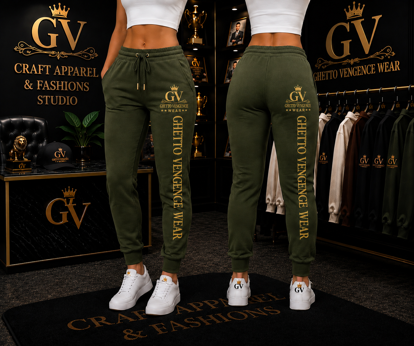 Ghetto Vengence Wear Signature Women's Jogger Pants