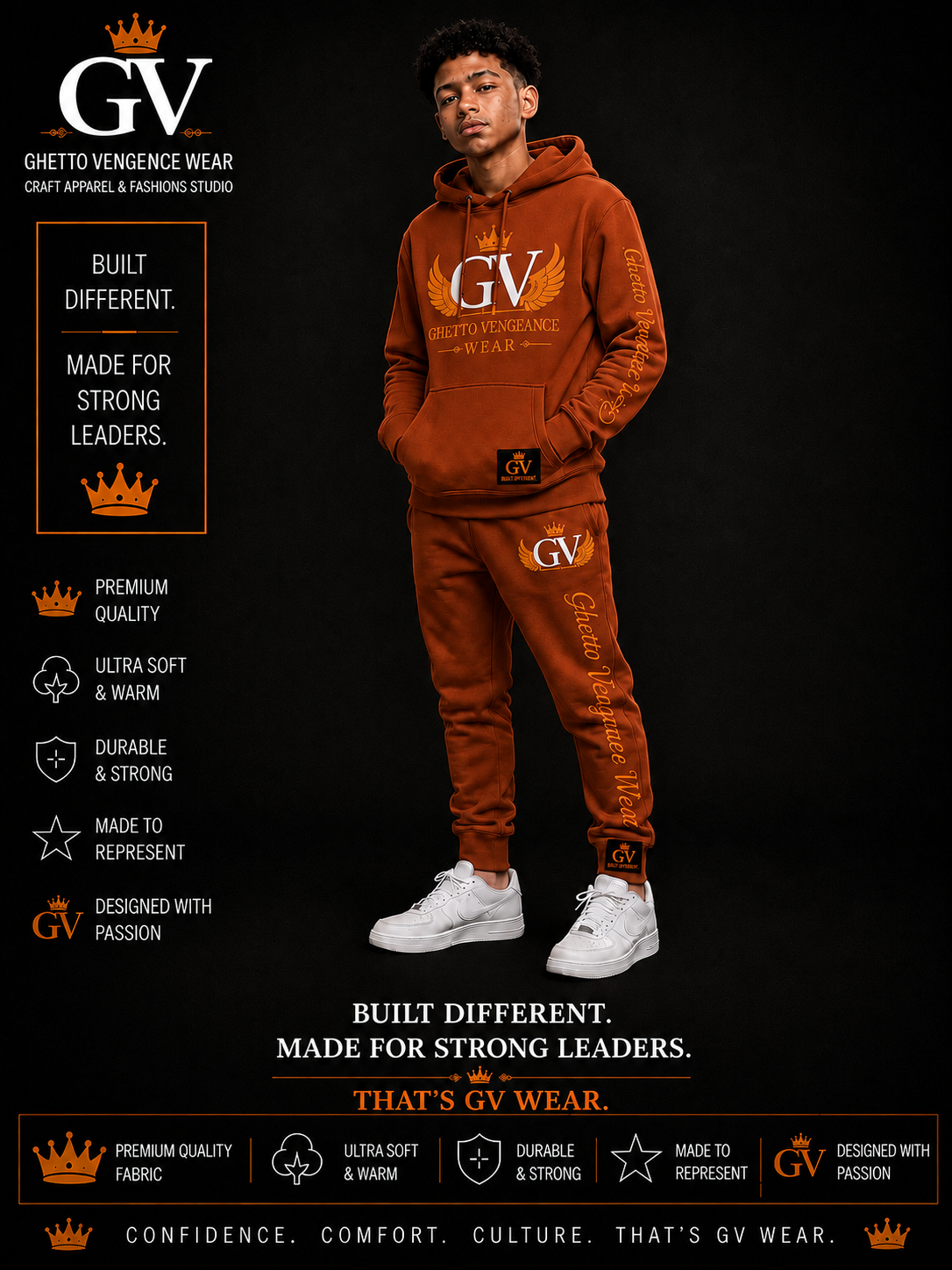 Ghetto Vengence Wear Teen Joggers Set