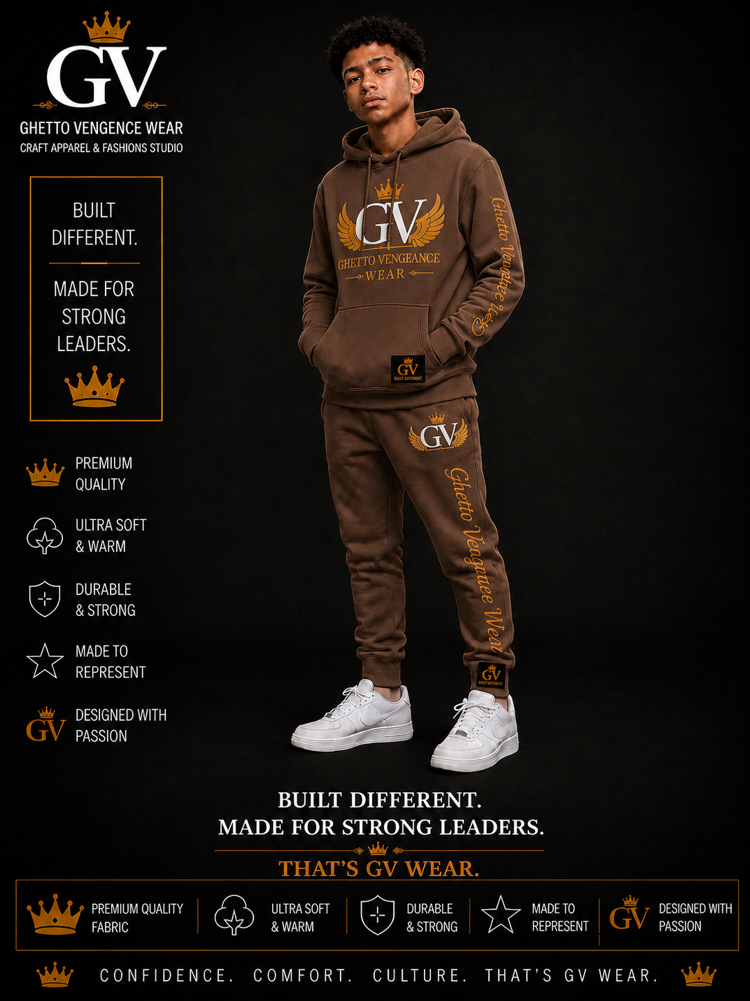 Ghetto Vengence Wear Teen Joggers Set