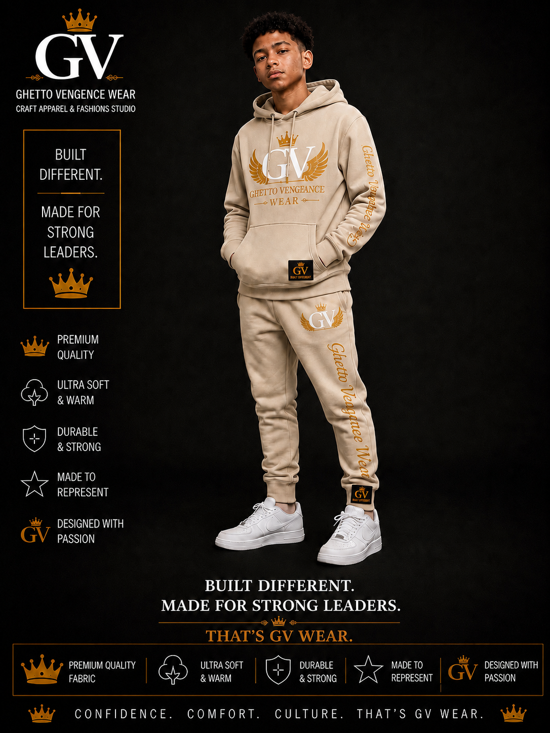 Ghetto Vengence Wear Teen Joggers Set