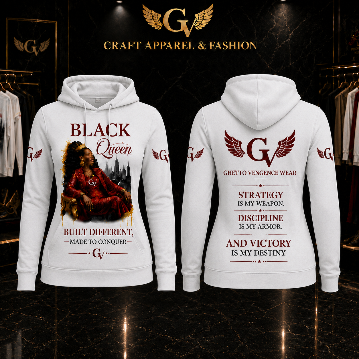 Black Queen Collection – Women's Premium Streetwear Set | Ghetto Vengence Wear