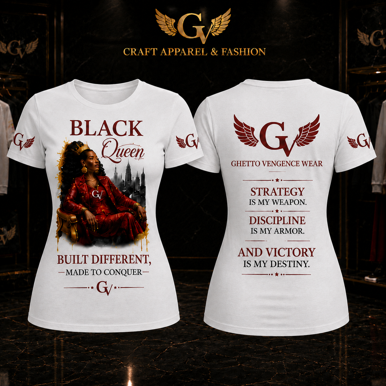 Black Queen Collection – Women's Premium Streetwear Set | Ghetto Vengence Wear