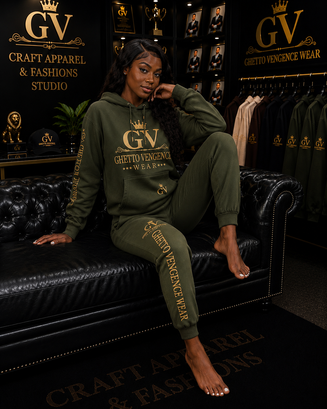 Ghetto Vengence Wear Women's Signature 2-piece Hoodie & Jogger Set