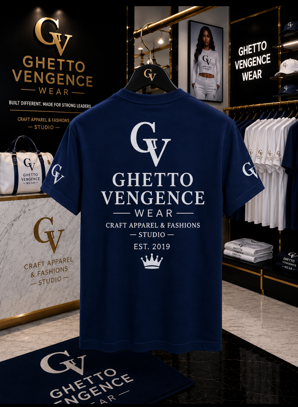 Ghetto Vengence Wear Diagonal 1 Designer Shirt