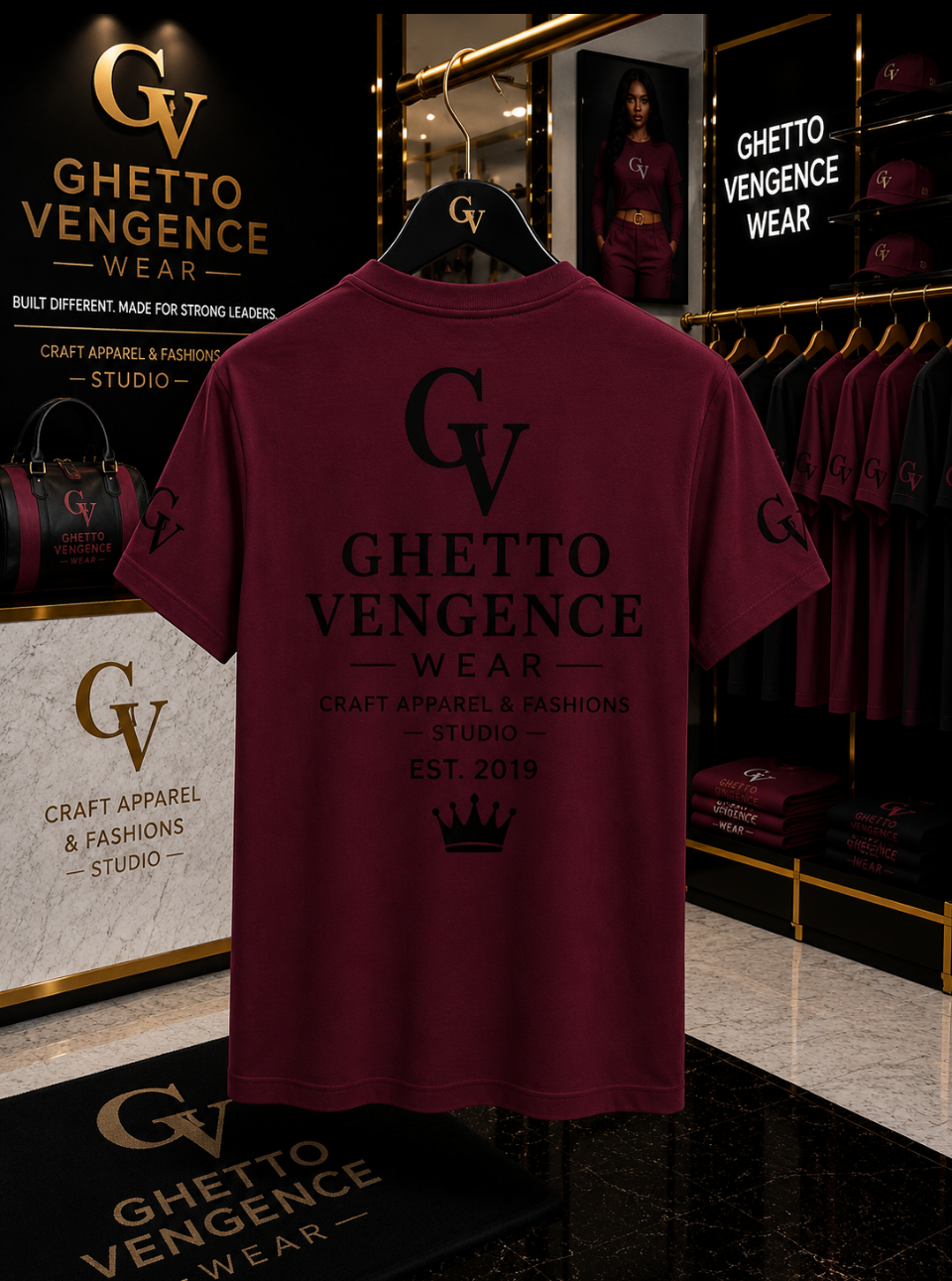 Ghetto Vengence Wear Diagonal 1 Designer Shirt