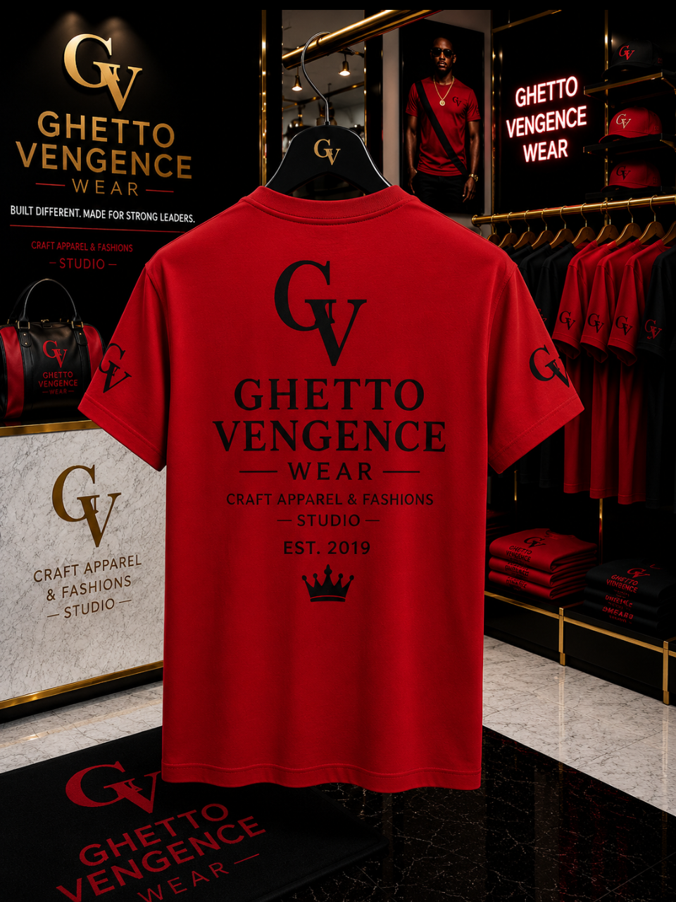 Ghetto Vengence Wear Diagonal 1 Designer Shirt