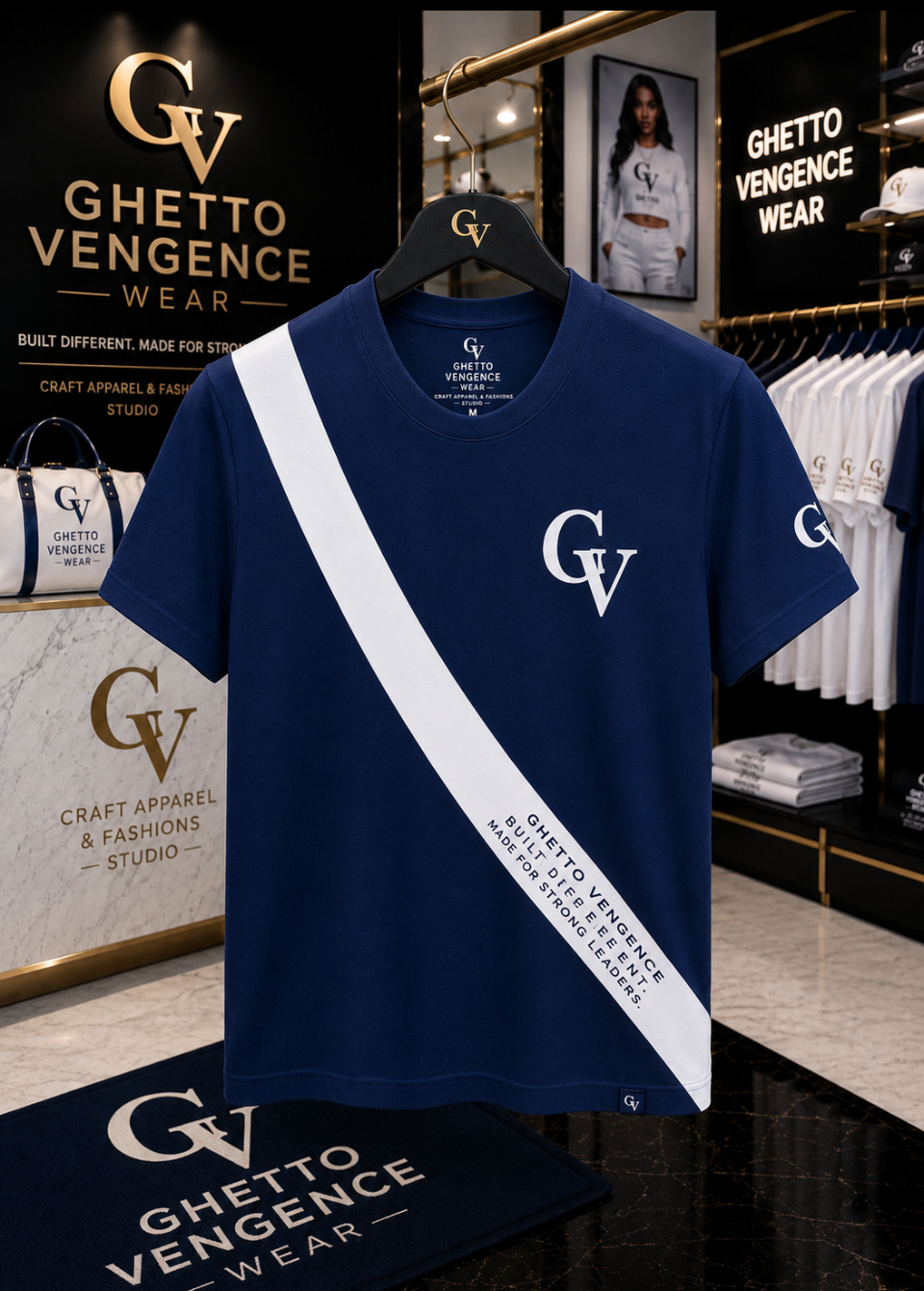 Ghetto Vengence Wear Diagonal 1 Designer Shirt